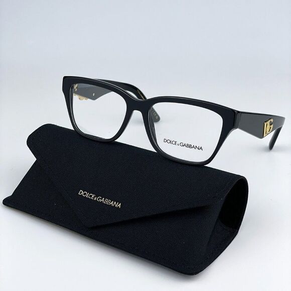 NEW D&G DG3370 501 Black Square Women Eyeglasses - Picture 1 of 10
